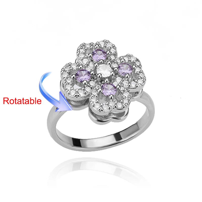 Four-Leaf Clover Spinner Ring