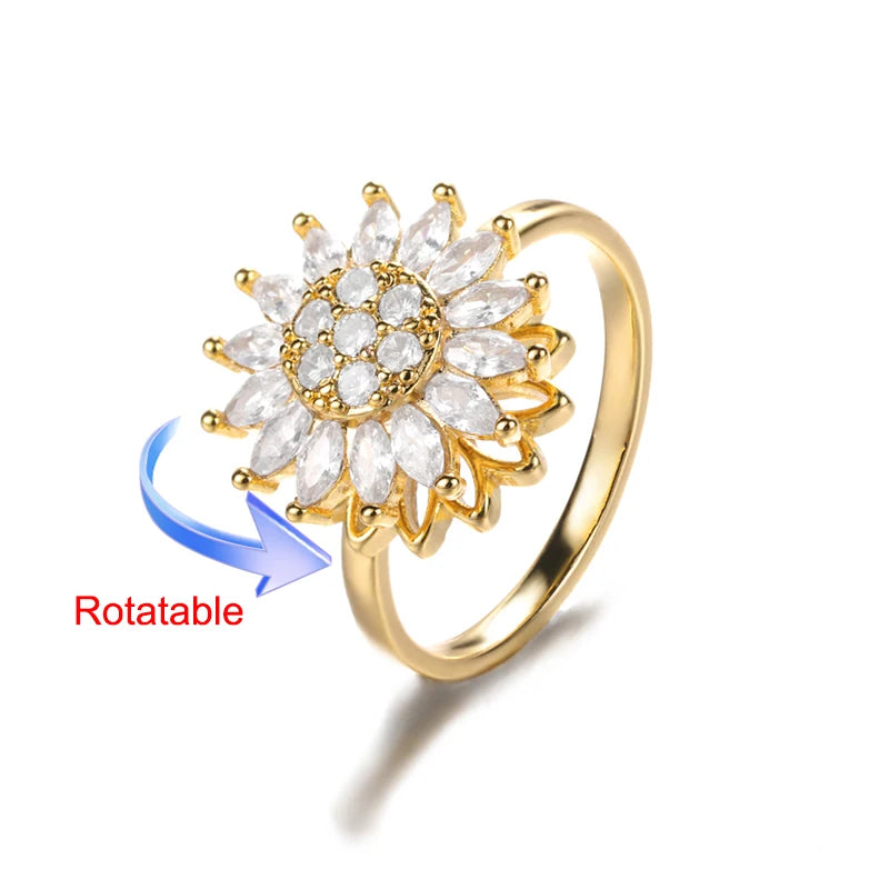 Four-Leaf Clover Spinner Ring