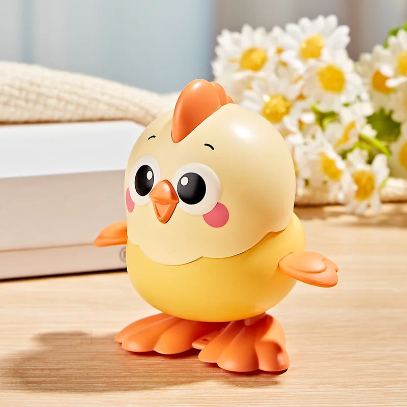 Clockwork Walking Chick Toy – Cute Wind-Up Animal with Pull Chain