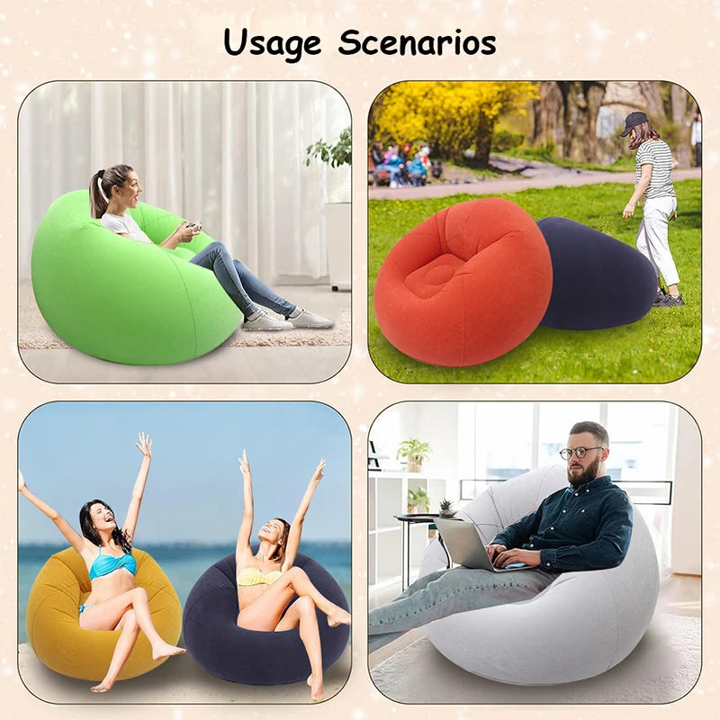 Inflatable Lazy Sofa – Portable Air Lounge Chair for Indoor & Outdoor Use