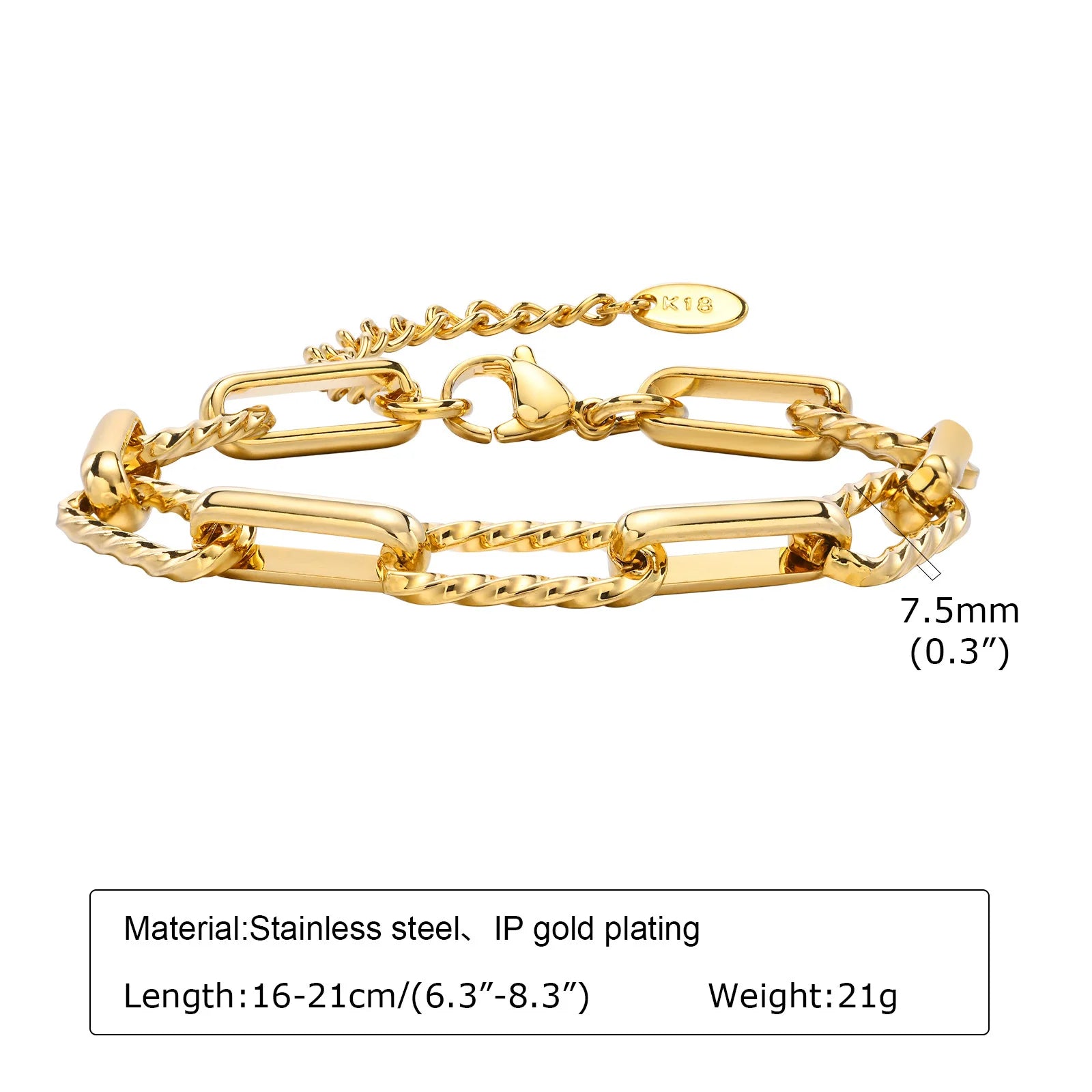 Twist Paperclip Bracelet