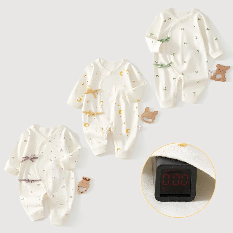 Printed Baby Romper – Soft Cotton Long Sleeve Newborn Bodysuit for Boys & Girls