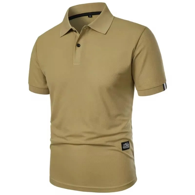 Summer Men’s Solid Color Polo Shirt – Casual Streetwear Style
