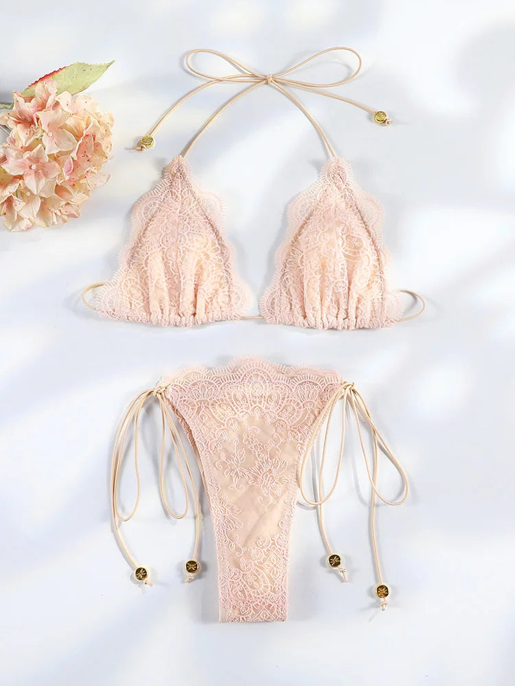 Lace Triangle Bikini