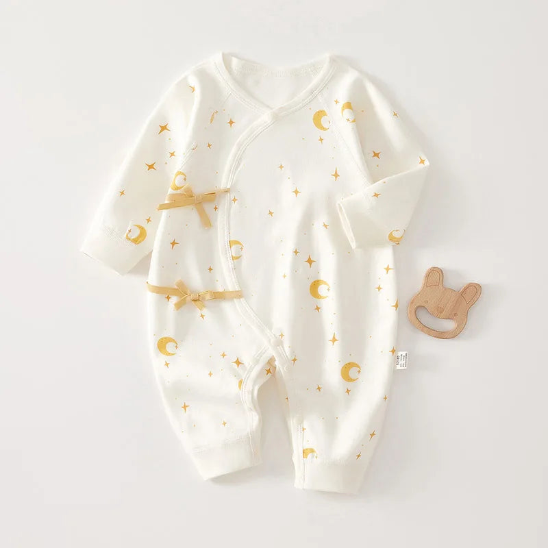 Printed Baby Romper – Soft Cotton Long Sleeve Newborn Bodysuit for Boys & Girls