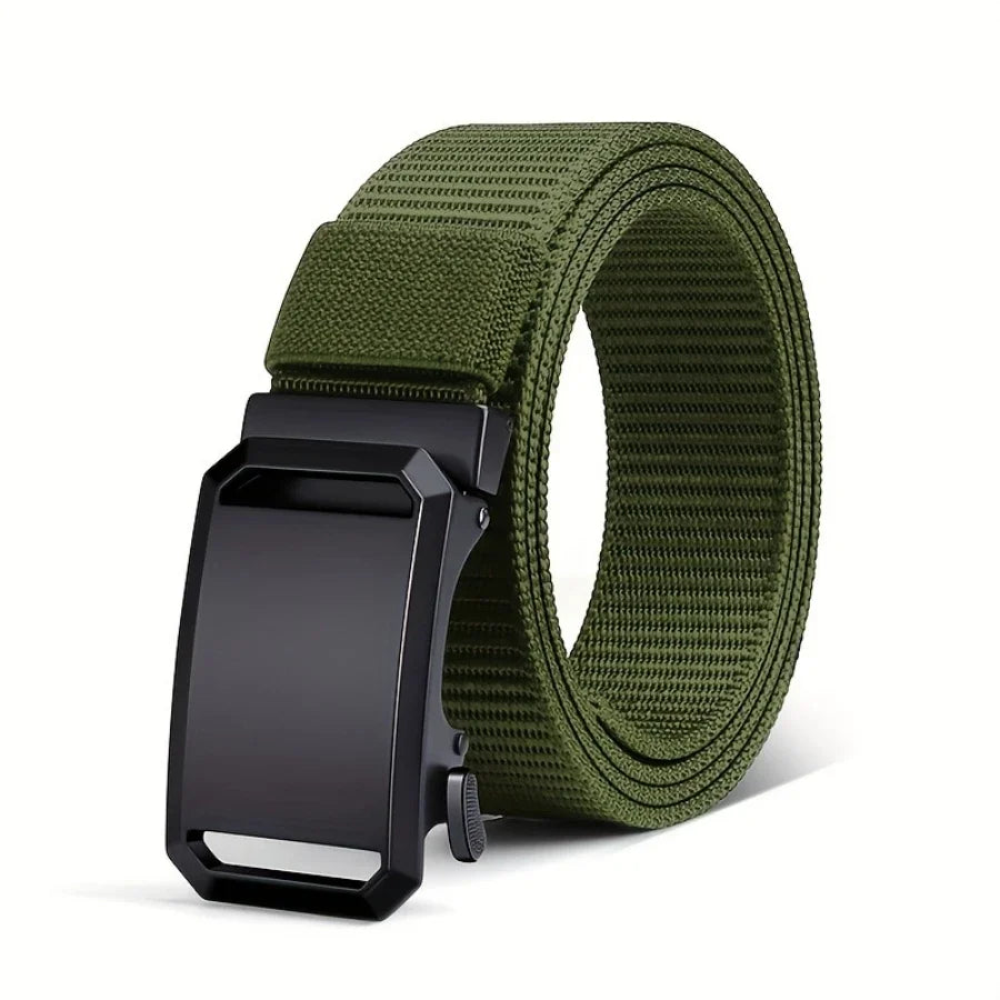 New Automatic Buckle Canvas Tactical Belt for Men