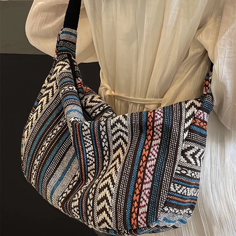Tribal Stripe Crossbody Bag