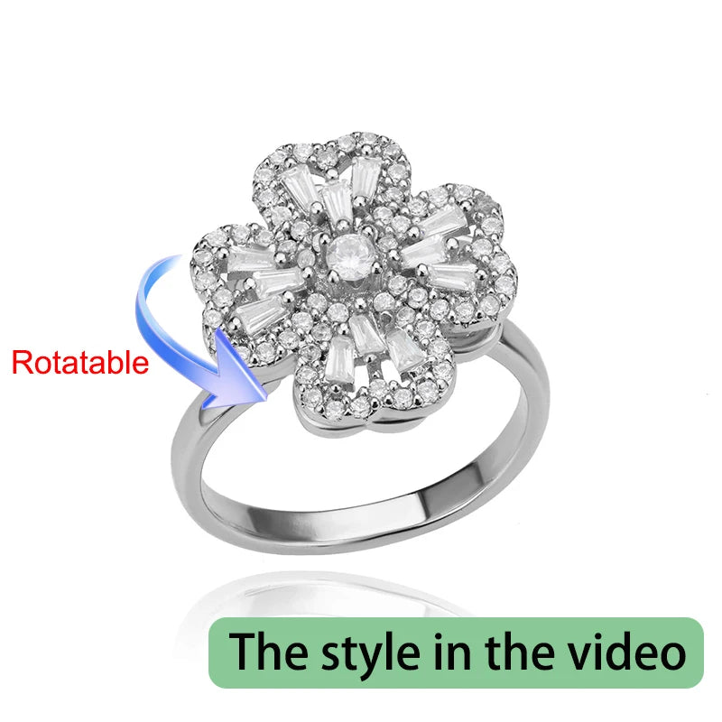 Four-Leaf Clover Spinner Ring