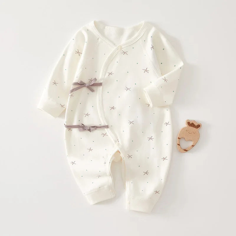 Printed Baby Romper – Soft Cotton Long Sleeve Newborn Bodysuit for Boys & Girls