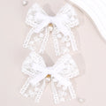 Floral Bow Hair Clips