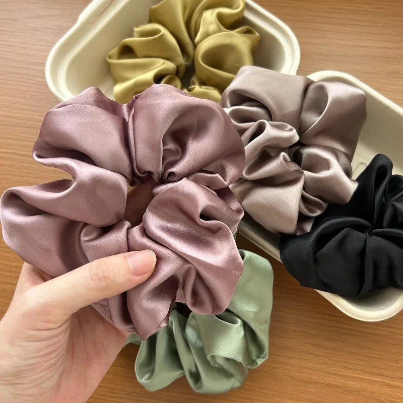 Polka Satin Scrunchie