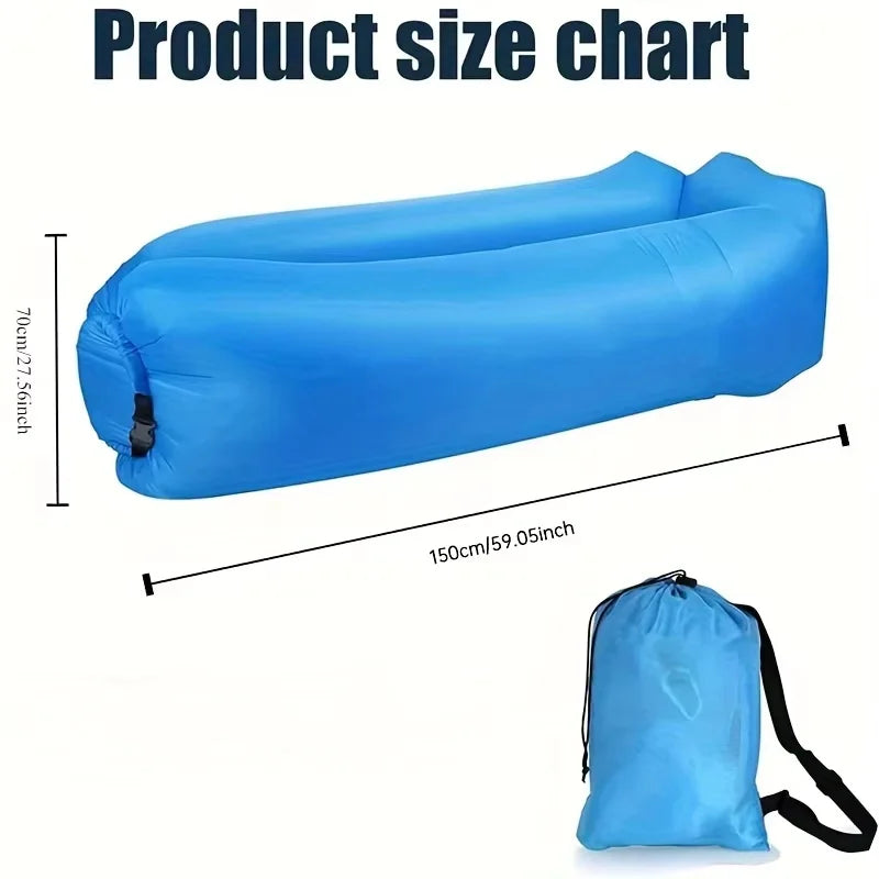 LUSQI Inflatable Lounger Air Sofa – Extra Thick Foldable Couch for Indoor & Outdoor Comfort