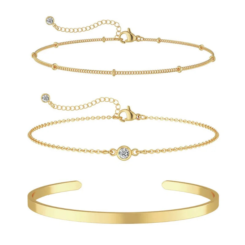 Gold Bracelet Set