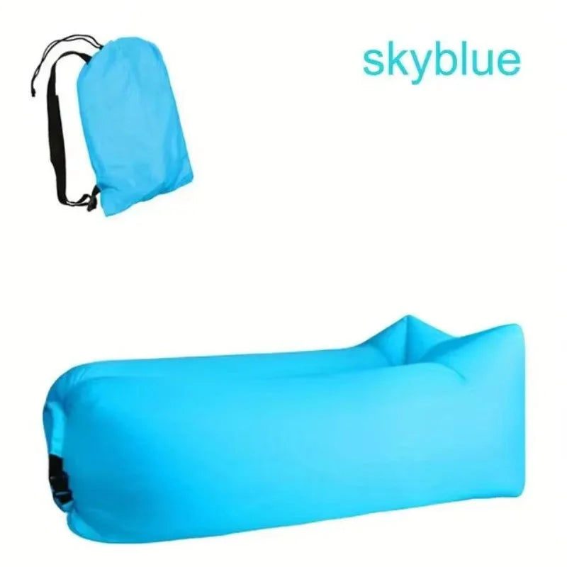 LUSQI Inflatable Lounger Air Sofa – Extra Thick Foldable Couch for Indoor & Outdoor Comfort