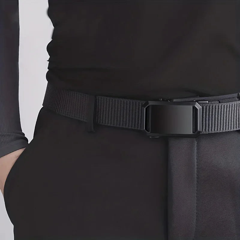 New Automatic Buckle Canvas Tactical Belt for Men