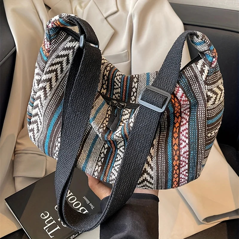 Tribal Stripe Crossbody Bag