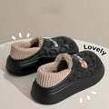 Waterproof Cotton Slippers for Women & Men – Cozy Winter Plush House Shoes