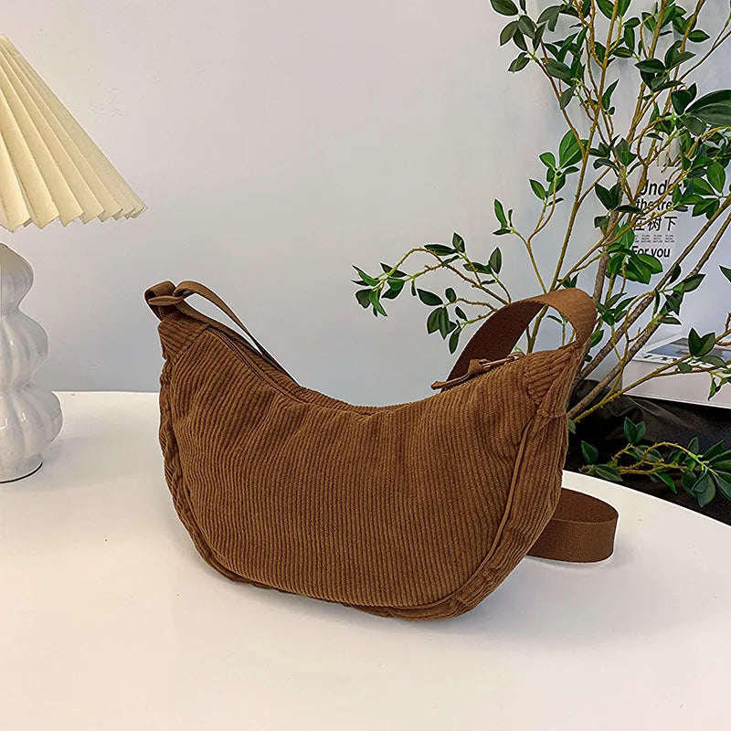 Luna Corduroy Hobo Bag