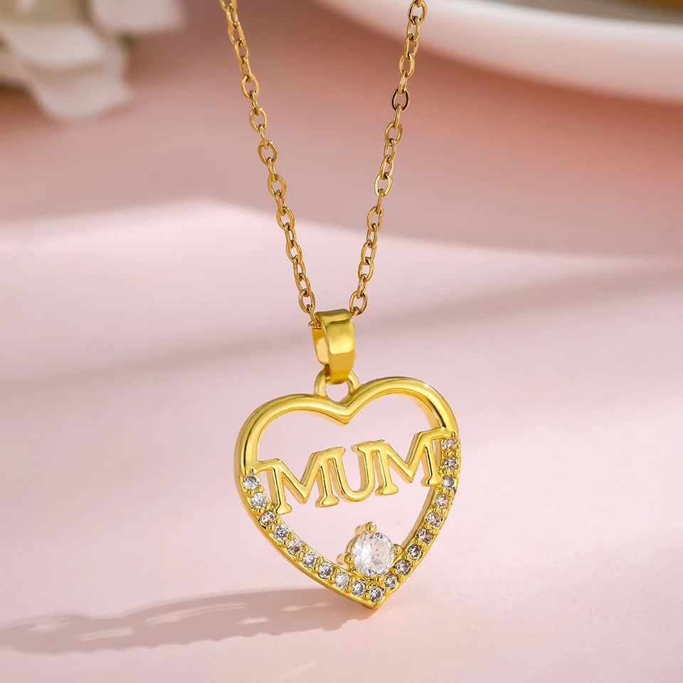 Luna Heart Zircon Necklace