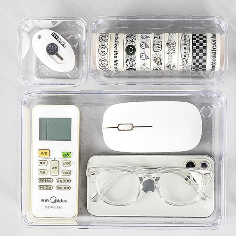 Clear Drawer Organizer Set