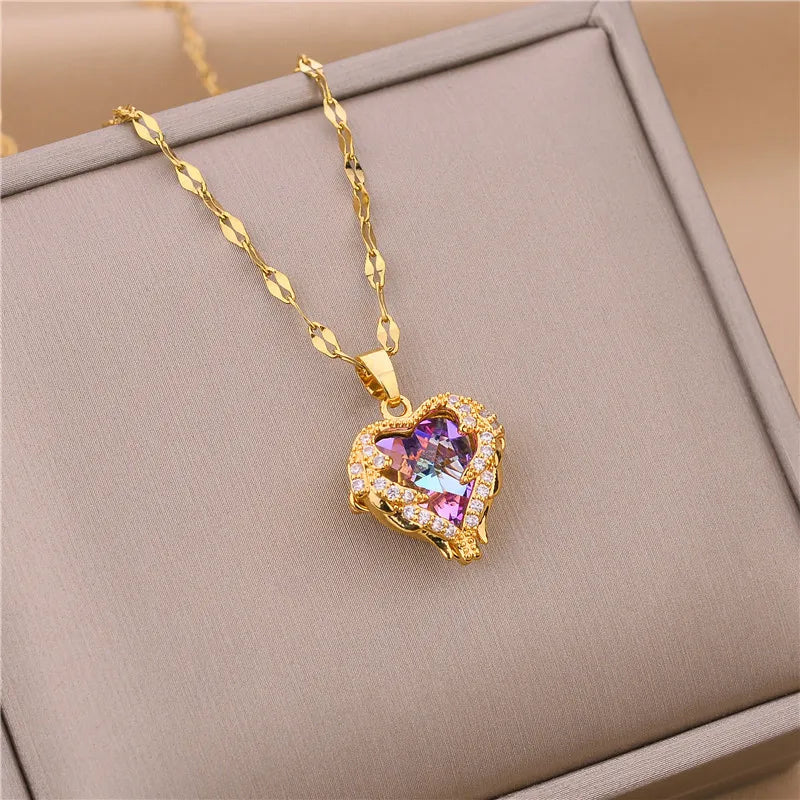 Luna Zircon Crystal Necklace
