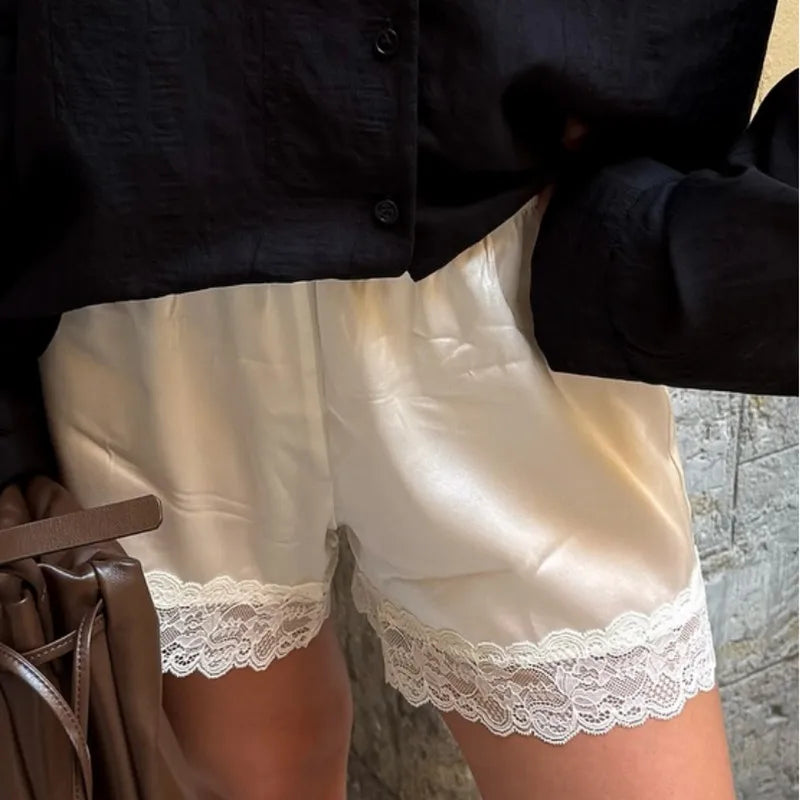 Satin Lace Shorts