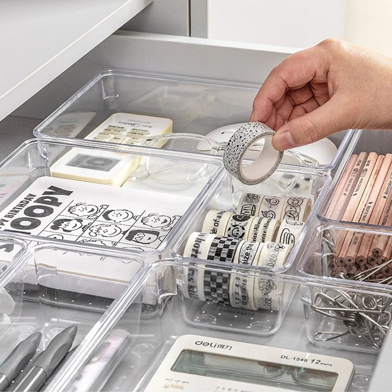 Clear Drawer Organizer Set