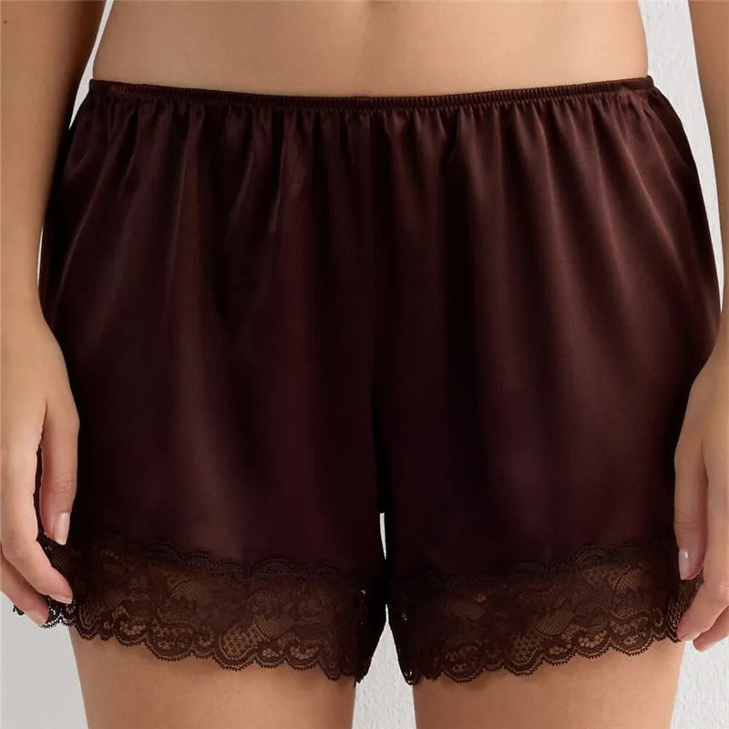 Satin Lace Shorts