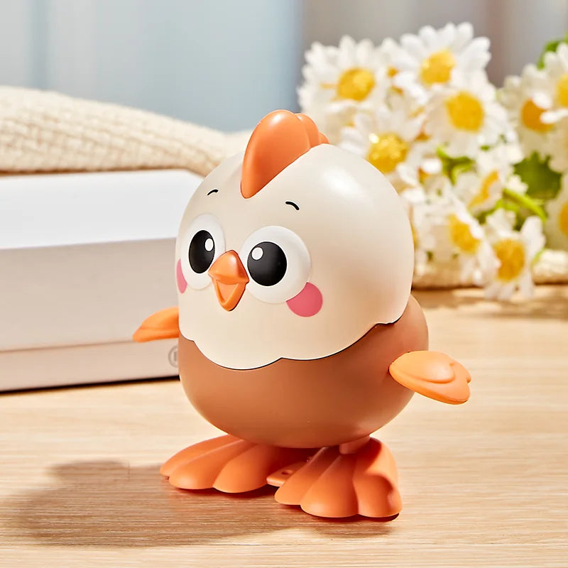 Clockwork Walking Chick Toy – Cute Wind-Up Animal with Pull Chain