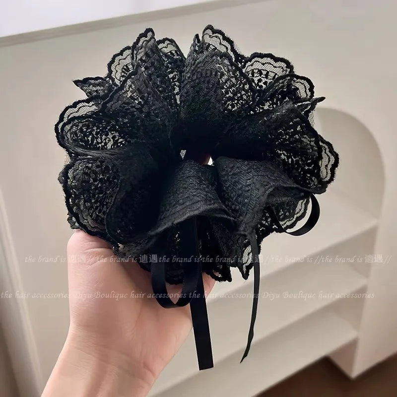 Polka Satin Scrunchie