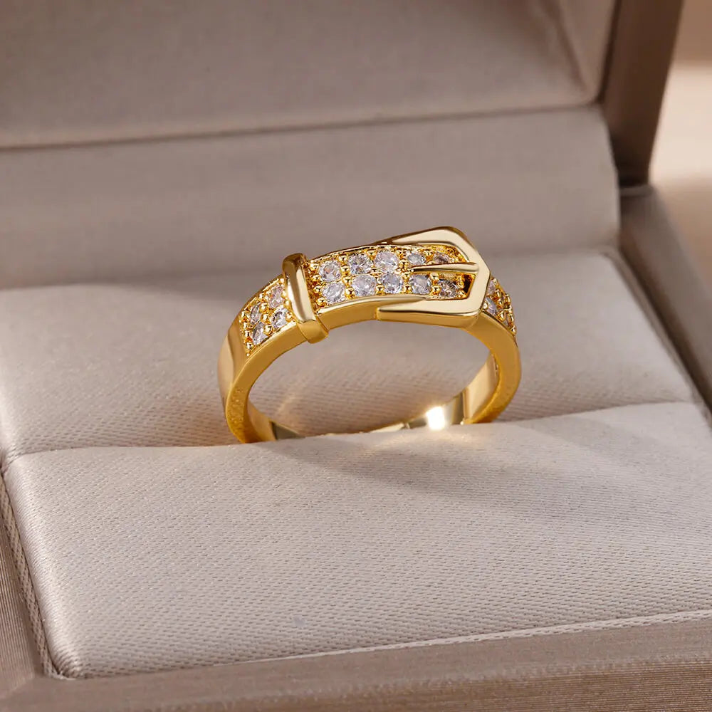 Zircon Belt Ring