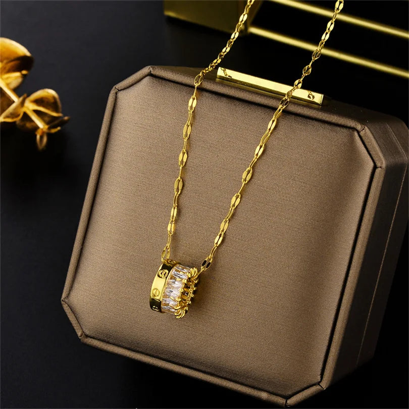 Luna Zircon Crystal Necklace