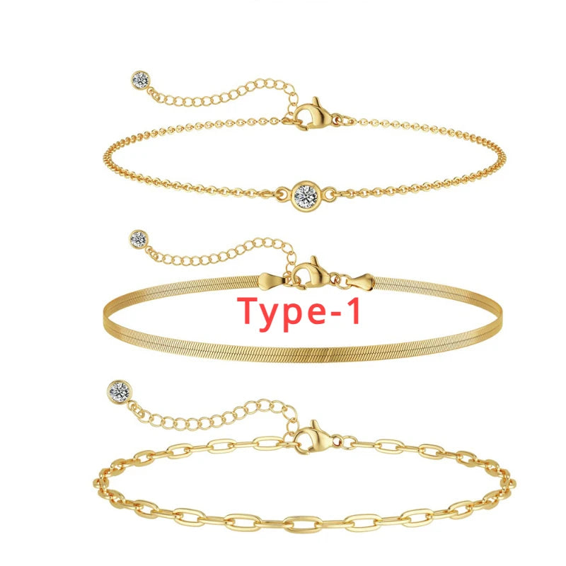 Gold Bracelet Set