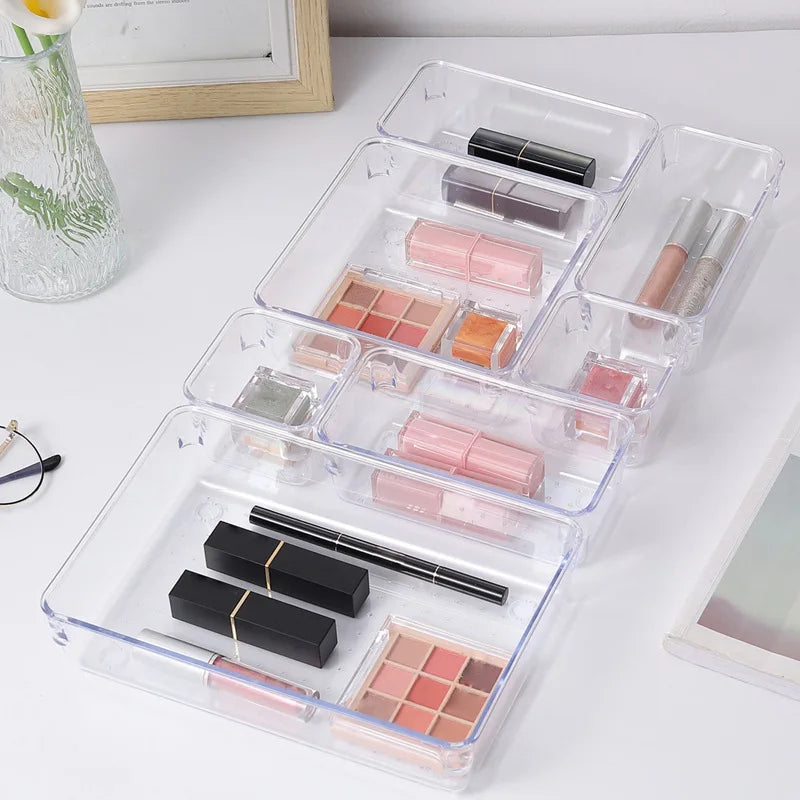 Clear Drawer Organizer Set