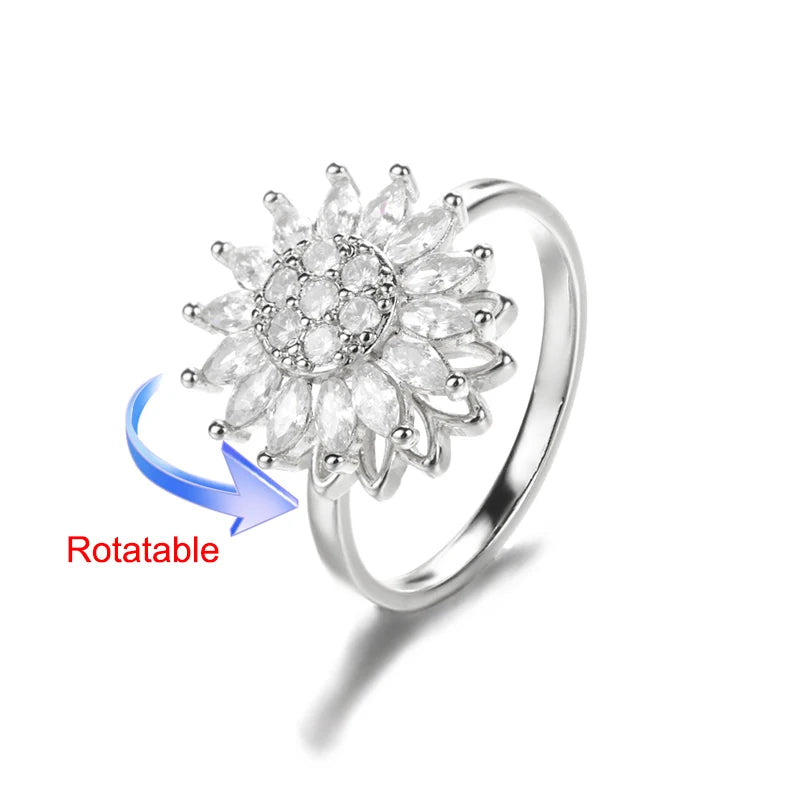 Four-Leaf Clover Spinner Ring