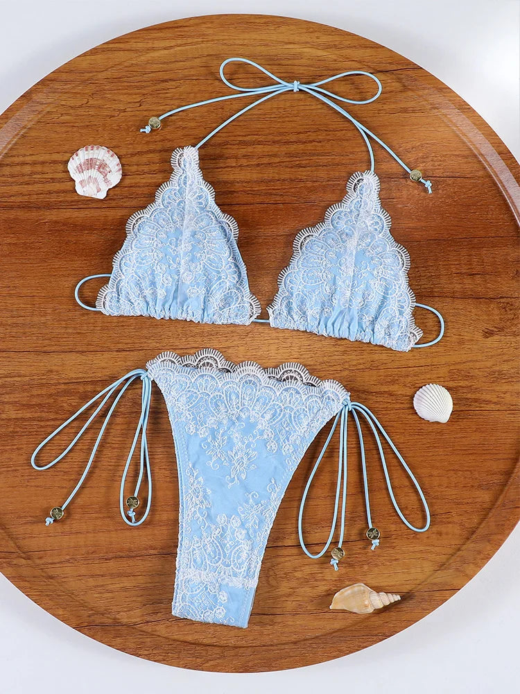 Lace Triangle Bikini