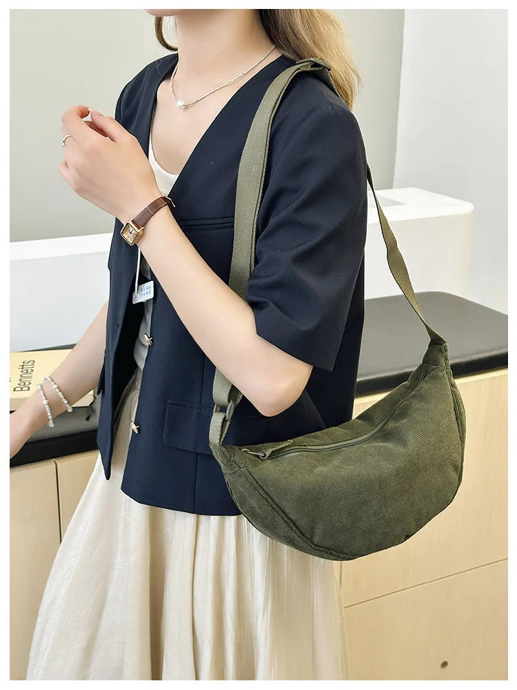 Luna Corduroy Hobo Bag