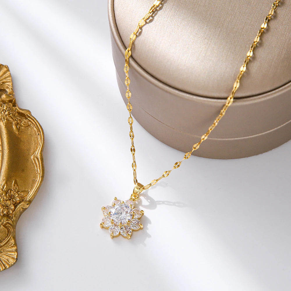Luna Zircon Crystal Necklace