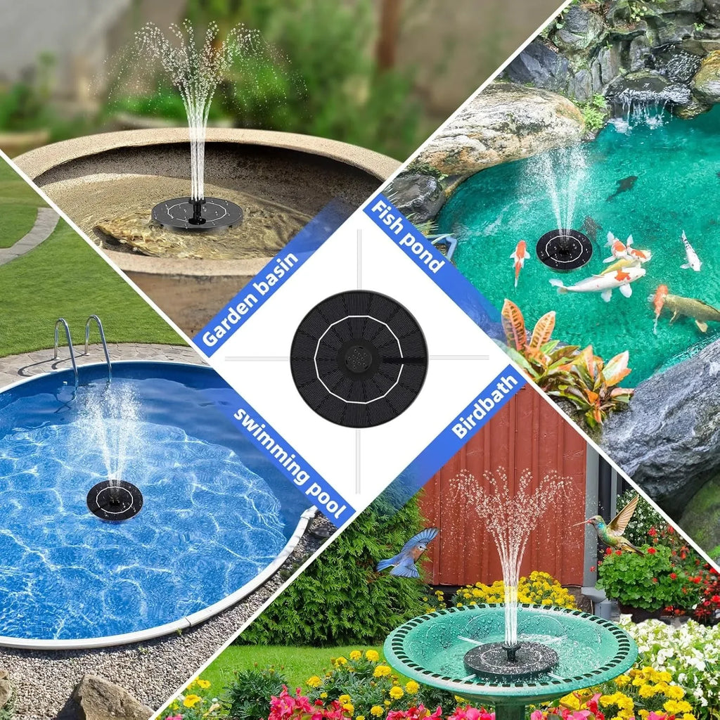 Floating Solar Fountain Pump – Elegant Outdoor Water Feature for Garden Serenity