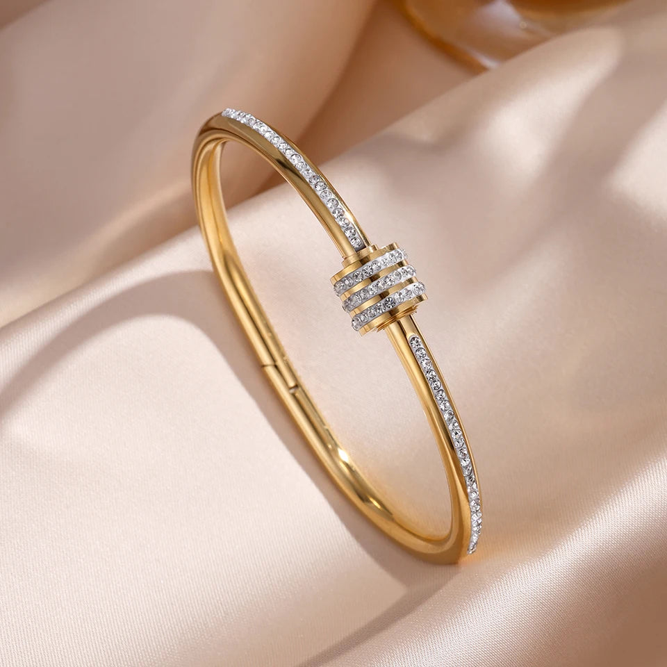 Sparkling Zirconia Bracelet Set