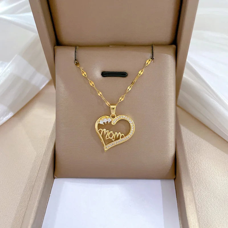 Luna Heart Zircon Necklace
