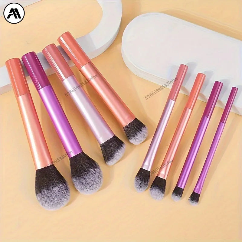 8-Piece Long Tube Makeup Brush Set