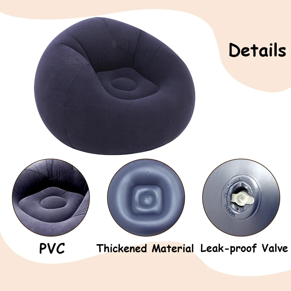 Inflatable Lazy Sofa – Portable Air Lounge Chair for Indoor & Outdoor Use