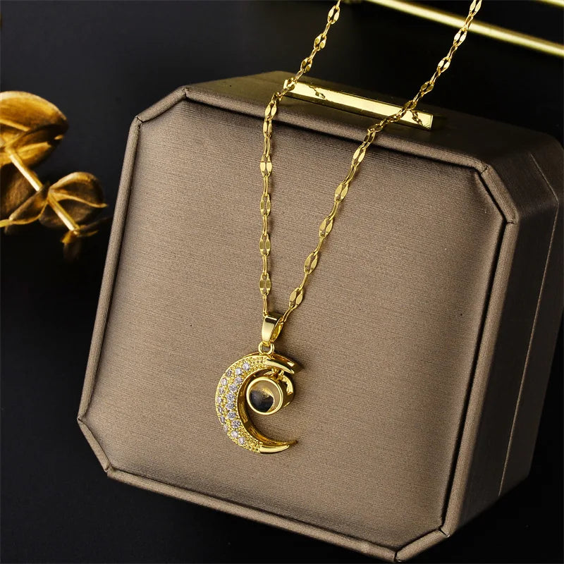 Luna Zircon Crystal Necklace