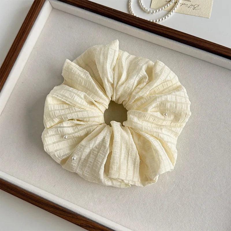Polka Satin Scrunchie