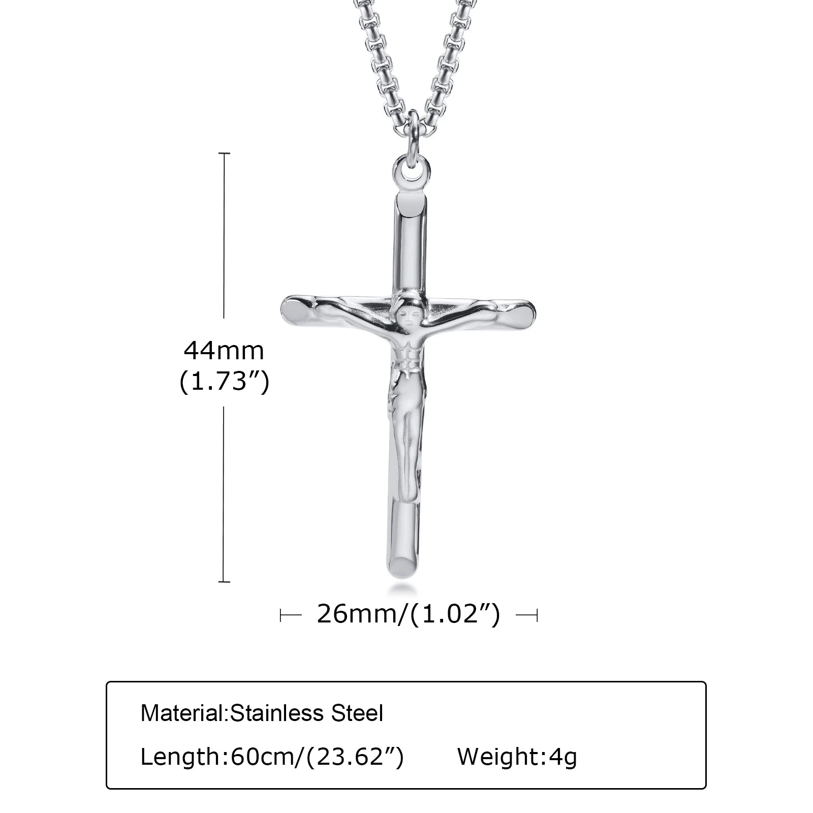 Luxury Stainless Steel Cross Necklace