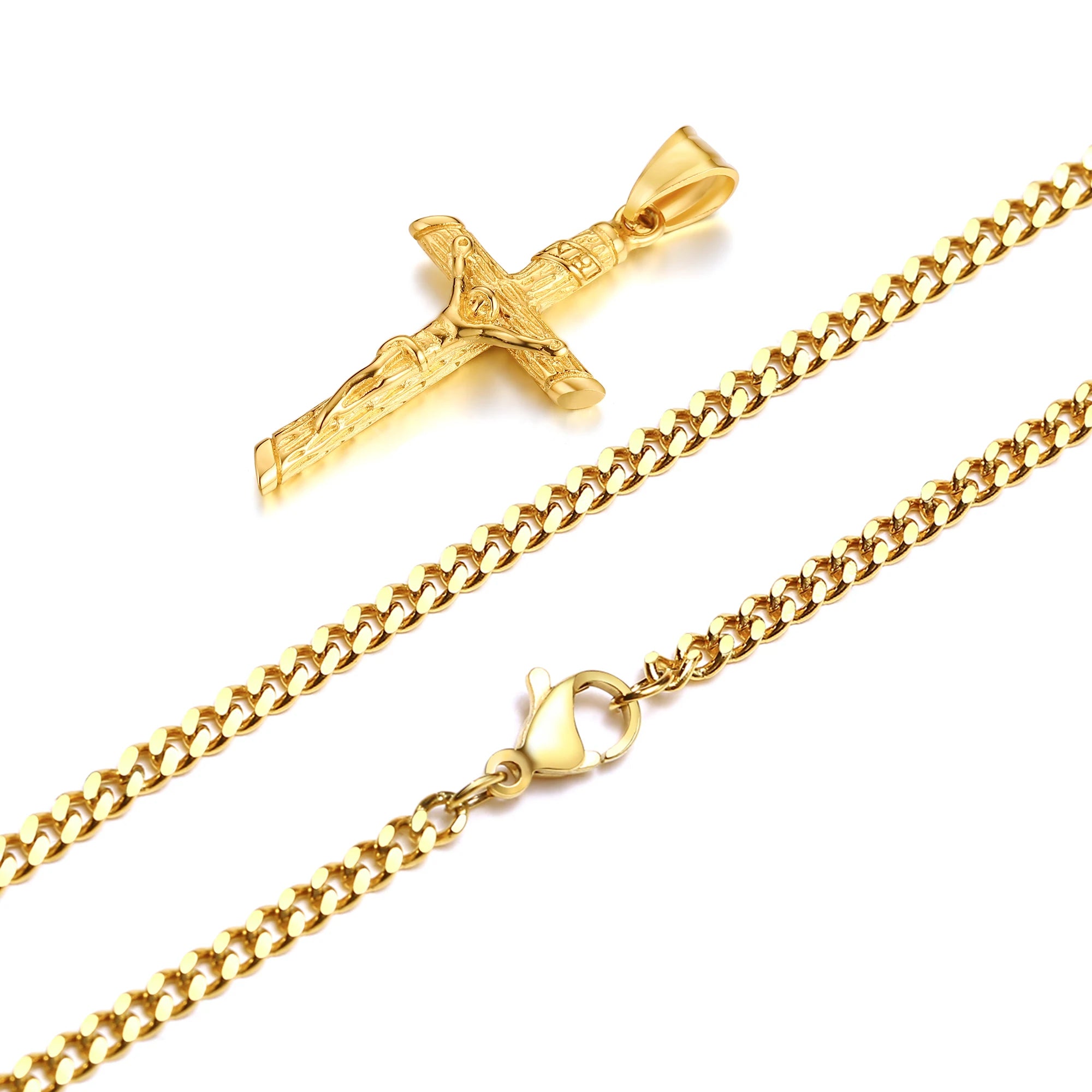 Luxury Stainless Steel Cross Necklace