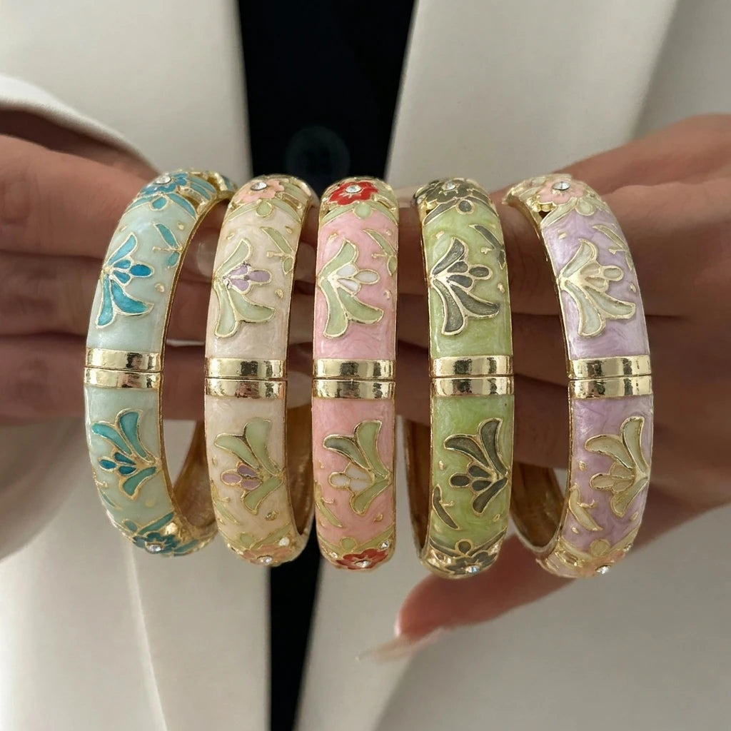 Luxury Enamel Cloisonné Bangle