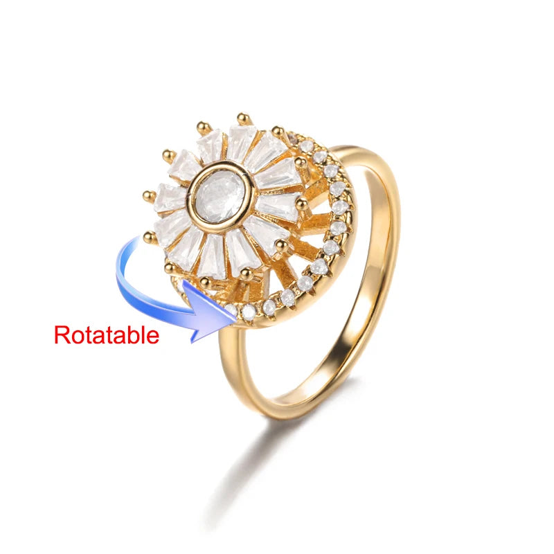 Four-Leaf Clover Spinner Ring