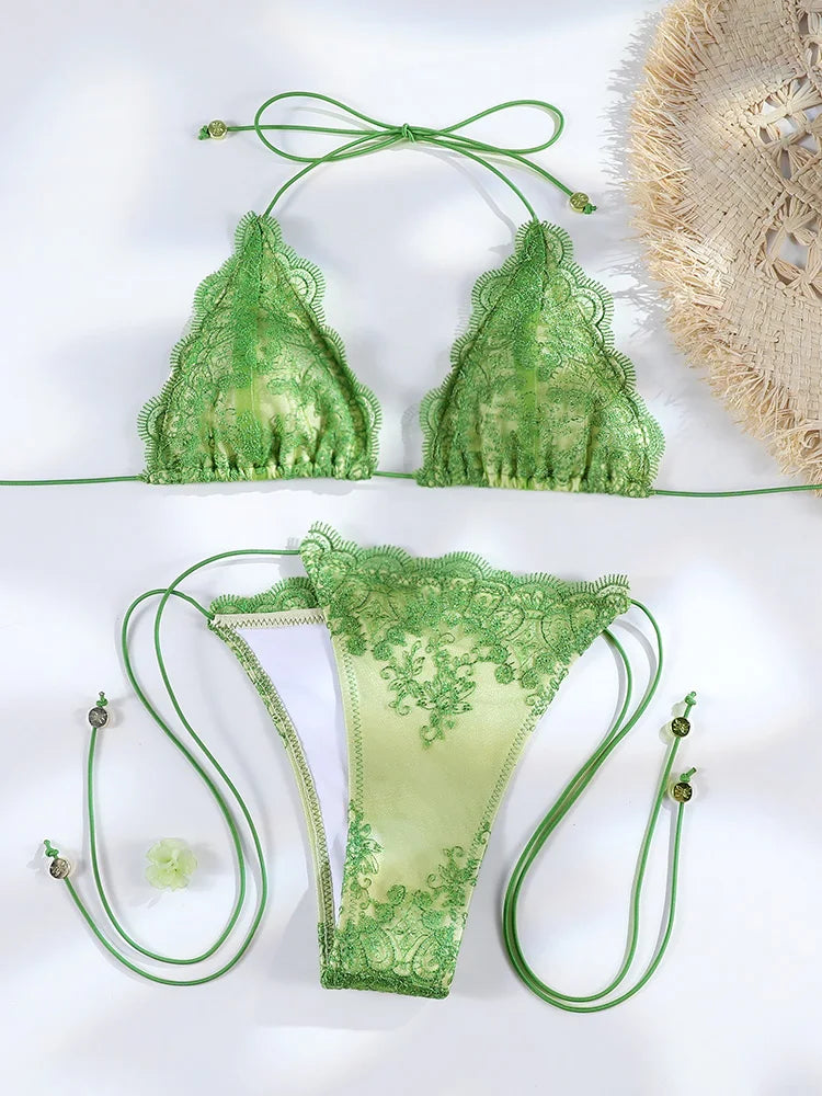 Lace Triangle Bikini